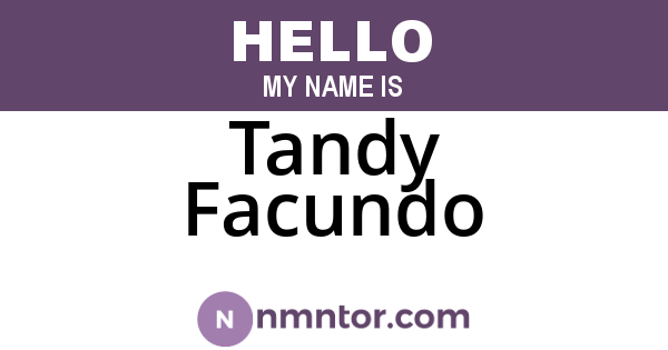 Tandy Facundo