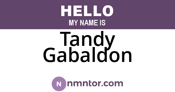 Tandy Gabaldon