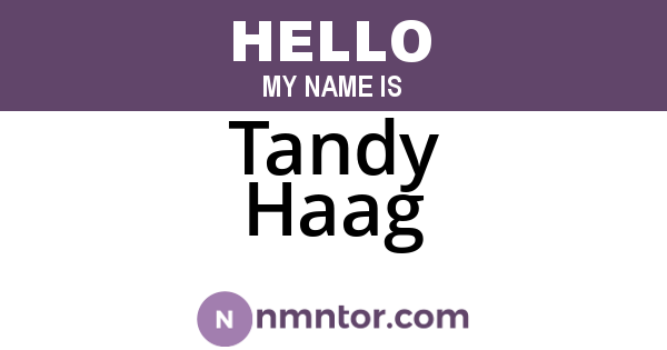 Tandy Haag