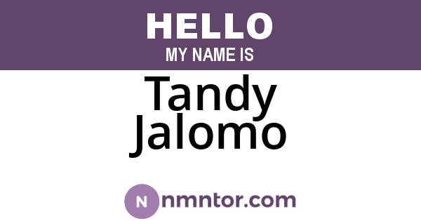 Tandy Jalomo