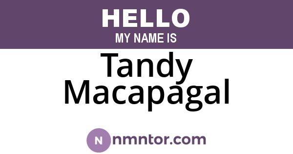 Tandy Macapagal