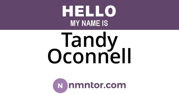 Tandy Oconnell