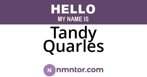 Tandy Quarles