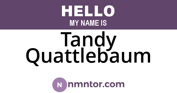 Tandy Quattlebaum