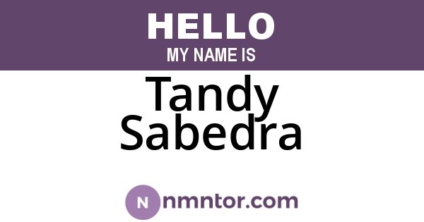Tandy Sabedra
