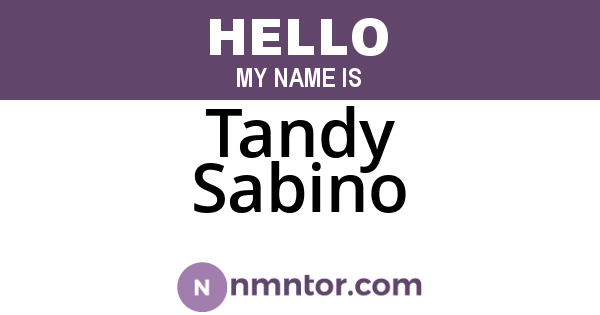 Tandy Sabino