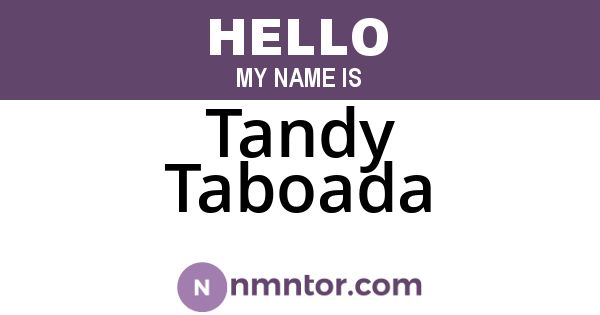 Tandy Taboada