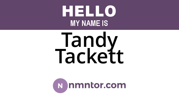 Tandy Tackett