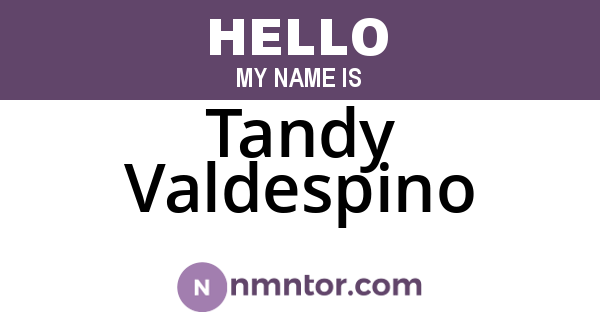 Tandy Valdespino