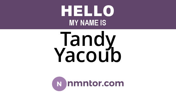 Tandy Yacoub