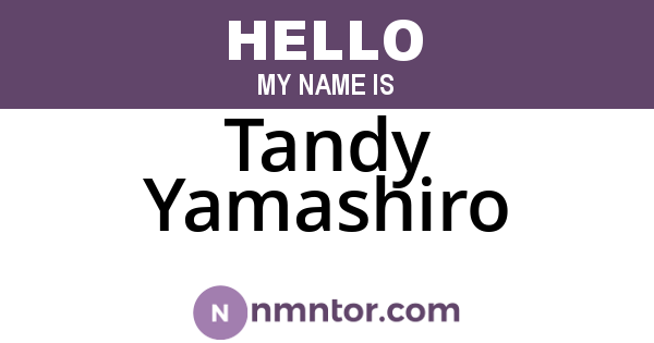 Tandy Yamashiro
