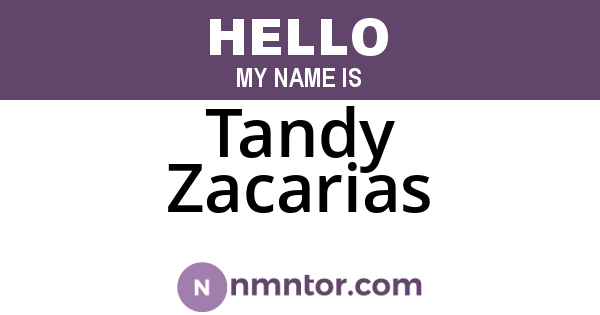 Tandy Zacarias