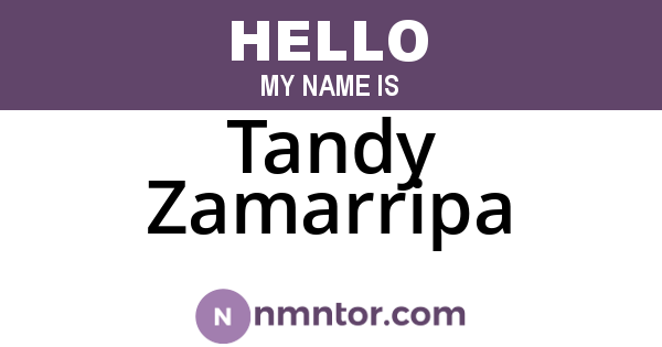 Tandy Zamarripa