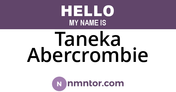 Taneka Abercrombie