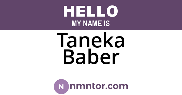 Taneka Baber