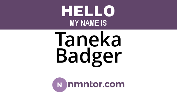 Taneka Badger
