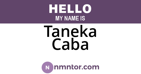 Taneka Caba
