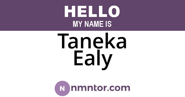 Taneka Ealy