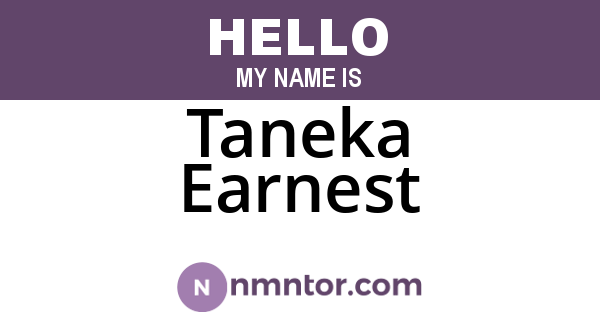 Taneka Earnest