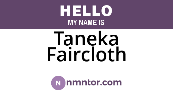 Taneka Faircloth
