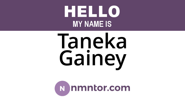 Taneka Gainey