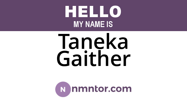 Taneka Gaither