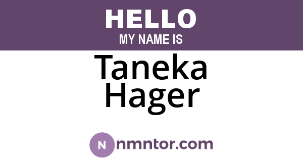 Taneka Hager