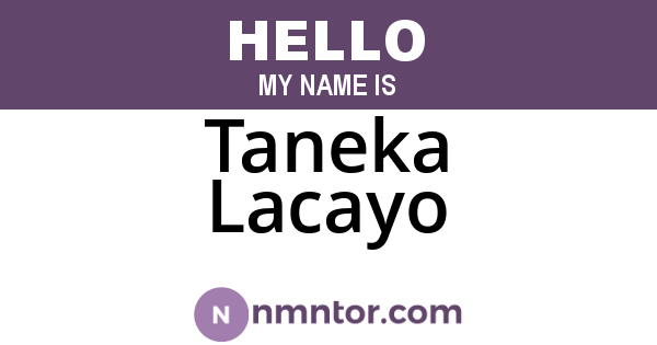 Taneka Lacayo