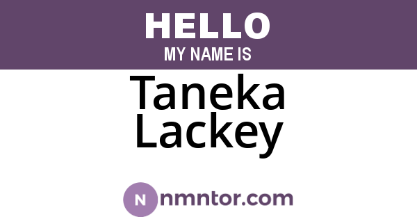 Taneka Lackey