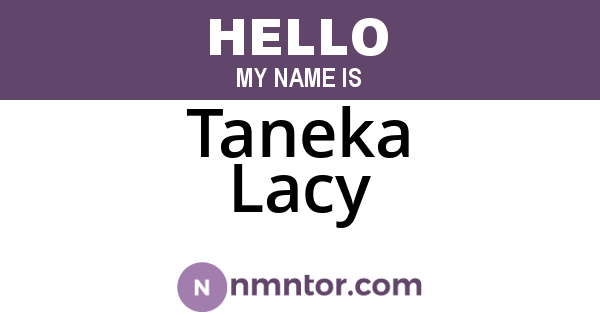 Taneka Lacy