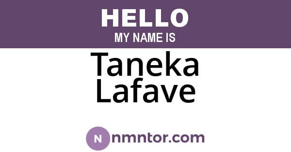 Taneka Lafave