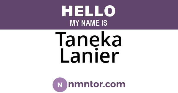 Taneka Lanier