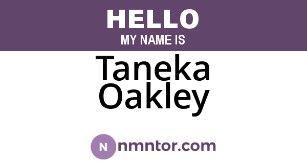 Taneka Oakley