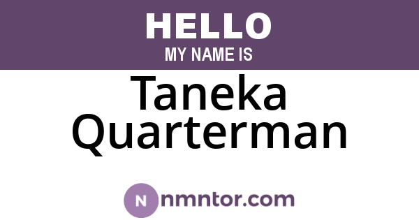 Taneka Quarterman