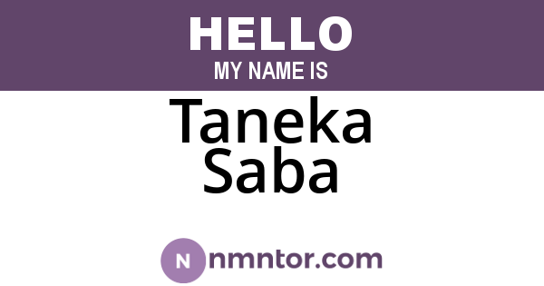 Taneka Saba