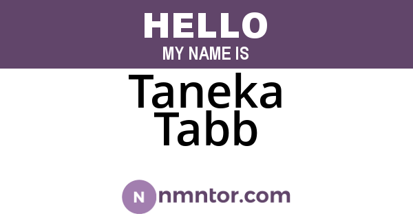 Taneka Tabb