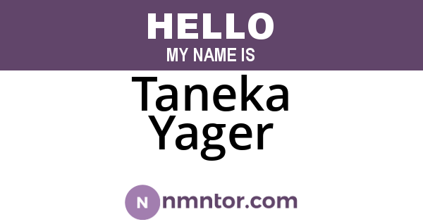 Taneka Yager