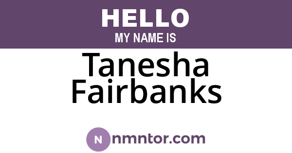 Tanesha Fairbanks