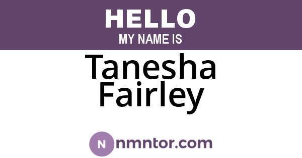 Tanesha Fairley