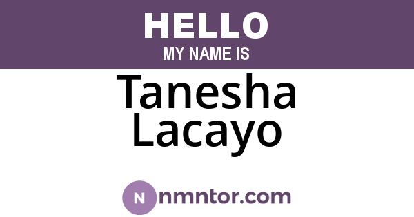 Tanesha Lacayo