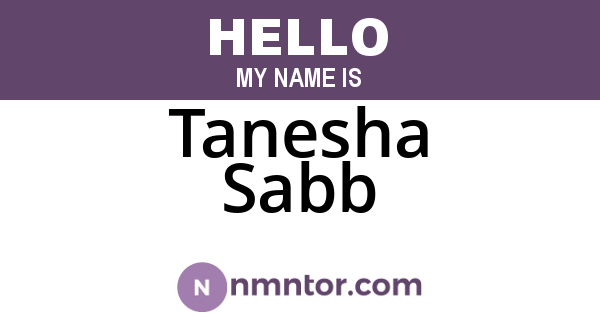 Tanesha Sabb