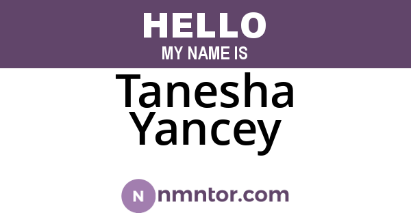 Tanesha Yancey
