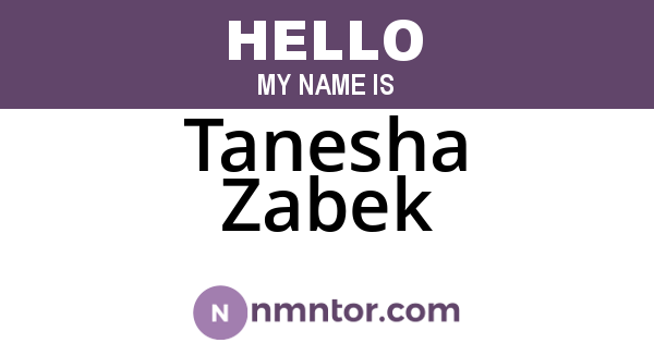 Tanesha Zabek