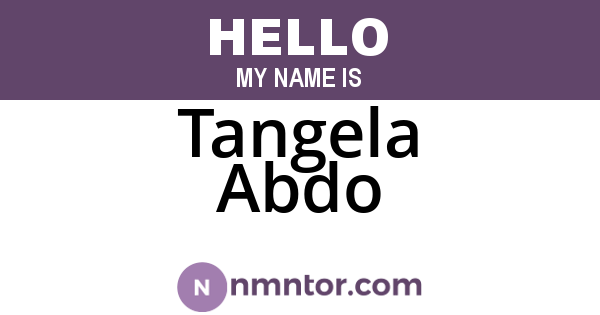 Tangela Abdo