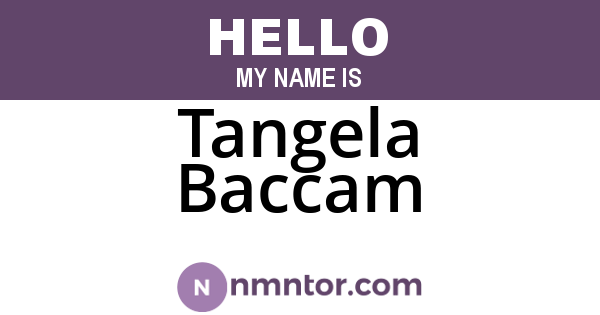 Tangela Baccam