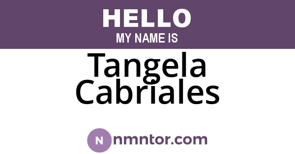 Tangela Cabriales