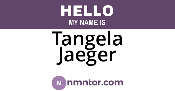 Tangela Jaeger