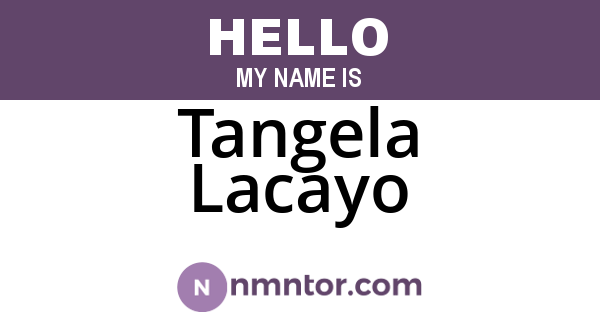 Tangela Lacayo