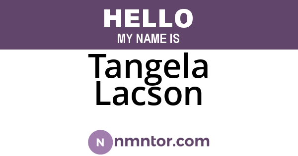 Tangela Lacson