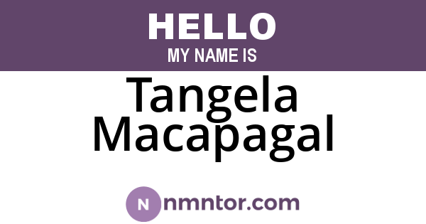 Tangela Macapagal